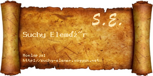 Suchy Elemér névjegykártya